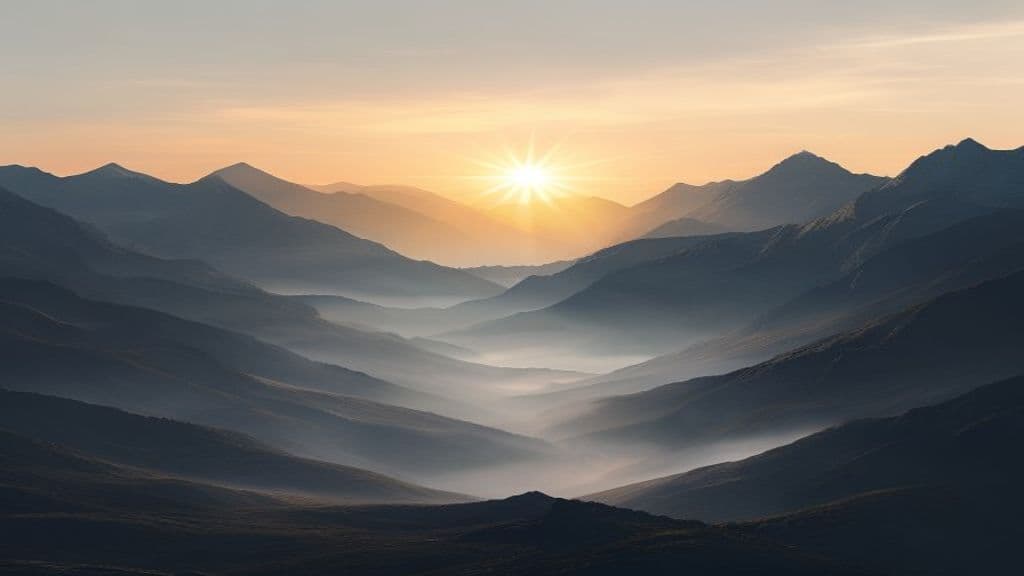 Mountain Sunrise Landscape