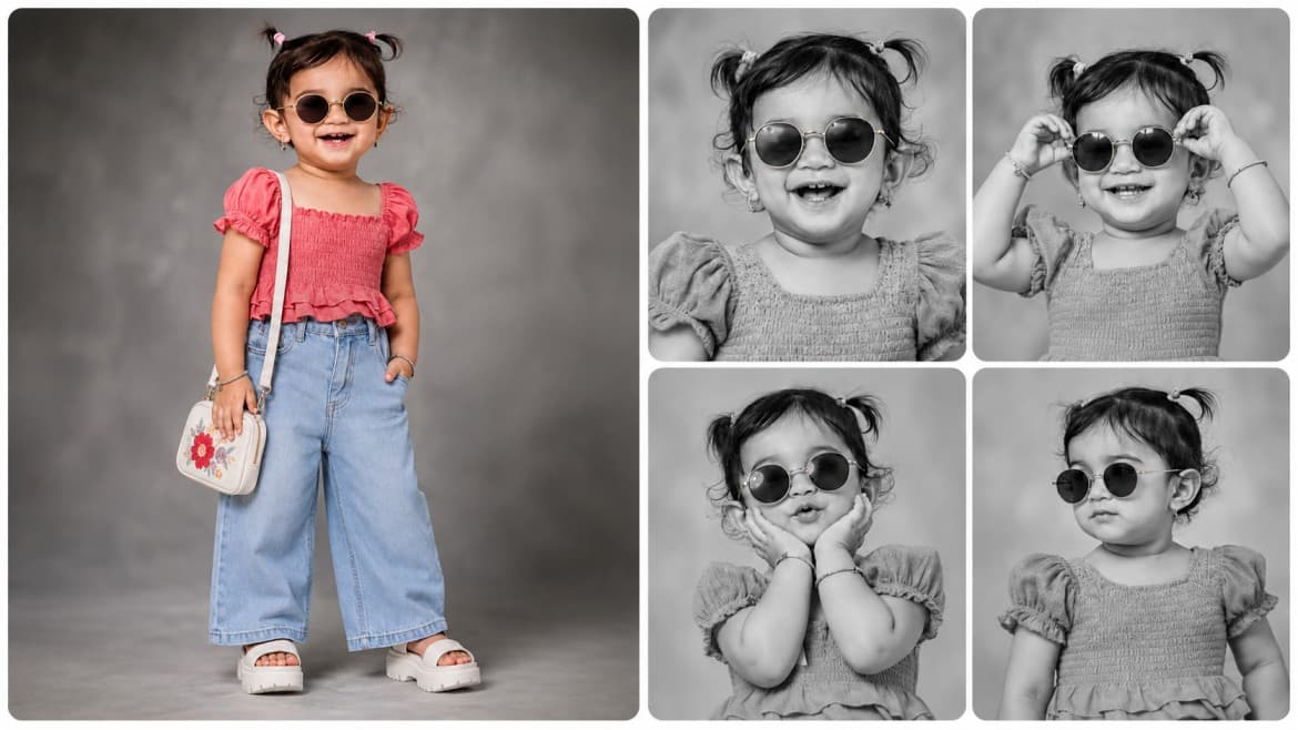 Premium Kids Fashion Editorial Collage