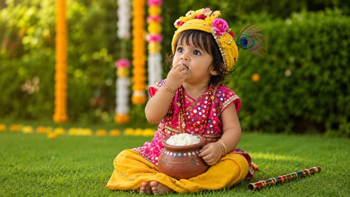 Bal Krishna’s Tiny Hands, Divine Mischief